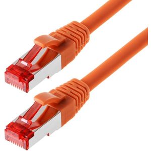 CAT6a S/FTP PIMF LSZH Oranje 0.5 meter - Netwerkkabel - Computerkabel - Kabel