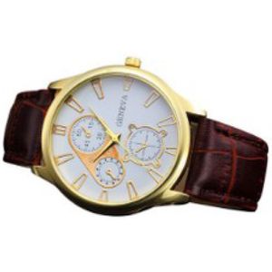 malloom Horloge - Wit/Bruin