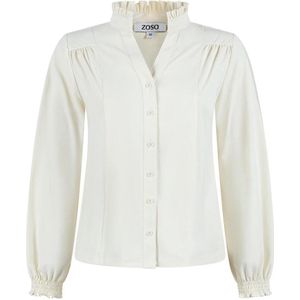 Zoso Blouse Joy Travel Blouse 244 1200 Ivory Dames Maat - XS