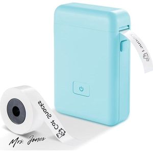 Mrs. Jones vretti HP2 Mini-labelprinter draagbare Bluetooth labelprinter voor opslag verzending barcode postverzending kantoor thuis organiseren .