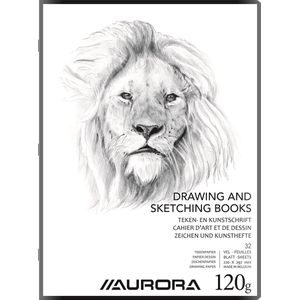 Aurora Tekenschrift A4, wit papier, 64 bladzijden, pak van 20