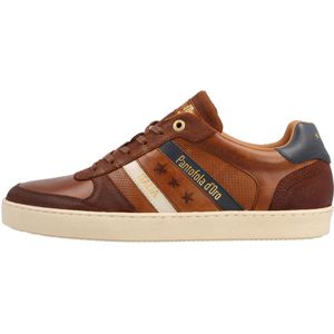 Pantofola d'Oro Soverato Sneakers - Heren Leren Veterschoenen - Cognac - Maat 40