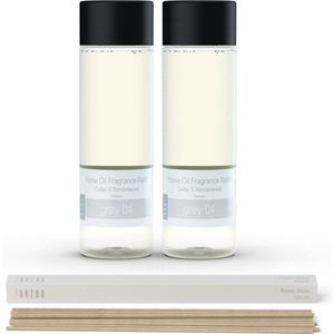 JANZEN Home Fragrance Refill Grey 04 2-pack Incl. Gratis Sticks