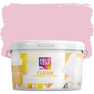 Decoverf clean muurverf marshmallow roze, 2.5L