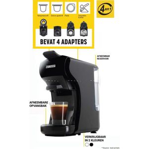 Zanussi - CKZ39 - Espressomachine voor capsules, pads en gemalen koffie 4 in 1 - Zwart