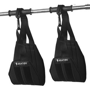 KRATØX Hanging Ab Straps - Premium Ab Sling - Buikspiertraining - Workout Straps met Vulling voor Hangen - Leg Raise - Ab Bandjes voor Pull-Up Bar