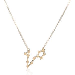 24/7 Jewelry Collection Vissen Ketting - Sterrenbeeld - Horoscoop - Goudkleurig