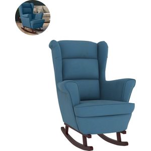 Fauteuil - Relaxstoel - Relaxfauteuil - Stoel - Met armleuning - Voor één Persoon - Blauw
