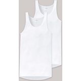 Schiesser Classics heren hemd 2-pack - Maat S - Wit