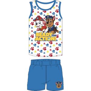 Paw patrol Singlet pyjama-Shortama Katoen Wit Maat 104