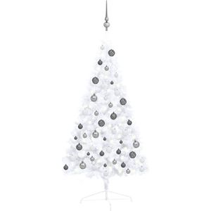 vidaXL-Kunstkerstboom-met-verlichting-en-kerstballen-half-120-cm-wit