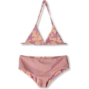 Shiwi Lizzy Reversible Bikini Set Striped Starfish Zwemkleding Meisjes - Perzik - Maat 98/104