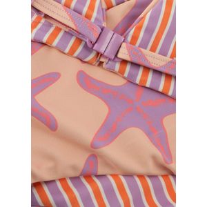 Shiwi Lizzy Reversible Bikini Set Striped Starfish Zwemkleding Meisjes - Perzik - Maat 98/104