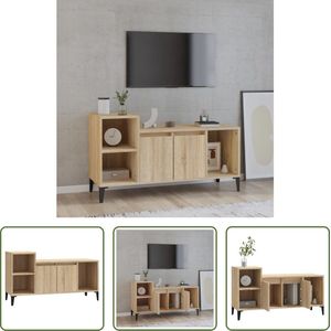 The Living Store Klassieke Tv-kast - Sonoma Eiken - 100x35x55 cm