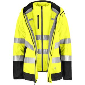 ProJob 6445 SIGNALISATIEJAS 3-IN-1 EN ISO 20471 KLASSE 3/2 646445 - Geel/Marine - S