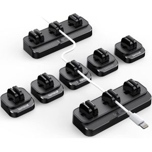 5 stuks + 2 kabelclips, kabelhouder, kabelorganizer - verstelbare kabelbeheerhouder voor bureau, microkabel, stroomkabel, USB C-oplaadkabel, HDMI-kabel, audiokabel, oplaadkabel, enz.