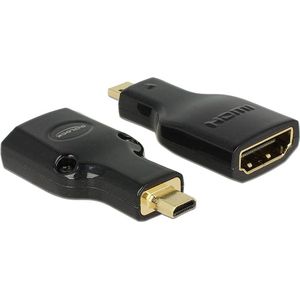 Micro HDMI - HDMI adapter - versie 2.0 (4K 60Hz) / zwart