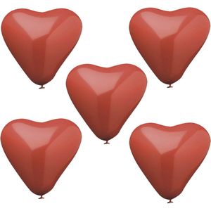 30x stuks Rode hartjes ballonnen 26 cm - valentijn versiering / decoratie
