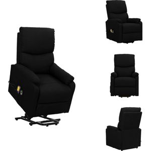 vidaXL Sta-op-massagestoel - zwart - 67 x 88.5 x 106.5 cm - verstelbaar - massage - 6-punts trillingsmassage - montage vereist - Fauteuil