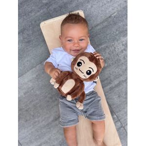 Twinky Cuddle - Zittend Knuffelaapje - 15 cm Knuffel Aap voor Baby, Peuter en Volwassenen
