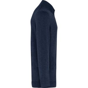 Pullover/Cardigan Heren 3XL Kariban Lange mouw Navy Heather 87% Katoen, 11% Polyamide, 2% Elasthan