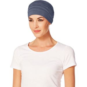 Christine Headwear - Yoga Turban - Blauw - Bamboo - Chemo Mutsje / Sjaaltje - 1000-0168