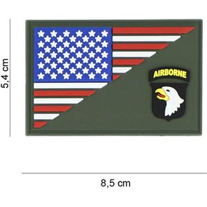 Embleem 3D PVC 101st Airborne halve vlag