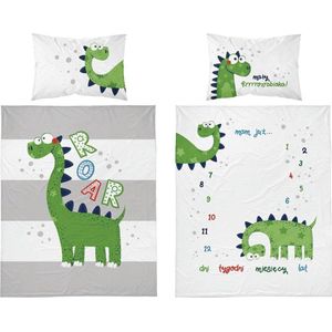 Dinosaurus Dekbedovertrek Junior 100x135cm Katoen Textiel Verantwoord