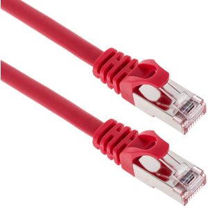 BeMatik - Ethernet netwerkkabel LAN FTP RJ45 Cat.6a rood 1m