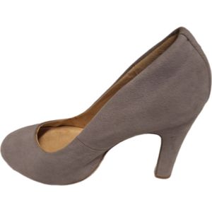 LA STRADA -PUMP-LIGHTGREY-IMITATIESUEDE-SIZE 38