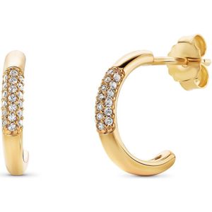 Miore - Oorringen met Zirkonen - Verguld - Gold Filled - Allergeenvrije Oorbellen