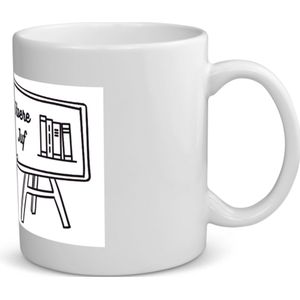 Stoere juf Mok met opdruk Docent cadeau - Meester en juffen dag - cadeautjes - Juffendag cadeau - cadeau Juf - einde schooljaar - afscheid- 350 ML inhoud