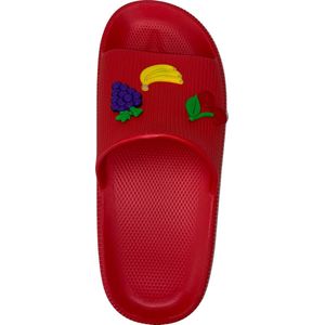 Zenne Slipper, Fruitige EVA-Slippers, Heren-Dames Slipper, Antibacterieel Slipper, Anatomical Slipper, Rood-Maat:36