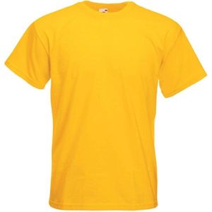 Grote maten basic gele t-shirt voor heren - voordelige katoenen shirts 3XL (46/58)