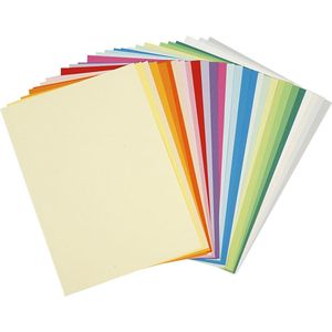 Creatief Papier, A4, 210x297 mm, 80 gr, diverse kleuren, 280 div vellen/ 1 doos