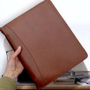 Leren Schrijfmap A4 - Conferentiemap - Documentenmap a4- Tablethoes & Laptopsleeve - Uitneembare Ringband