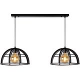 Lucide DIKRA Hanglamp - 2xE27 - Zwart