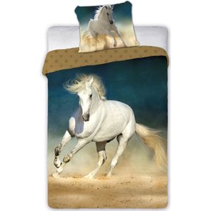 Animal Pictures Dekbedovertrek Paard - Eenpersoons - 140  x 200 cm - Katoen