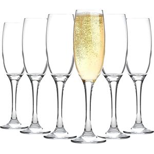 Argon tafelgerei Champagne Flutes - Gift Box van 6 Glasses - 220ml - 7.7oz