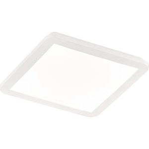 LED Plafondlamp - Badkamerlamp - Trion Camy - Opbouw Vierkant 16W - Spatwaterdicht IP44 - Dimbaar - Warm Wit 3000K - Mat Wit