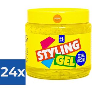 Hegron Haargel Pot  Extra Strong 1000 ml - Voordeelverpakking 24 stuks