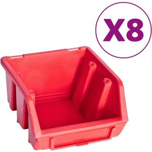 vidaXL Opslagbakkenset met Wandpanelen 39-delig Opslagbakjes - Opbergkasten - Gereedschapsschuif - Tool Organizer - Toolbox