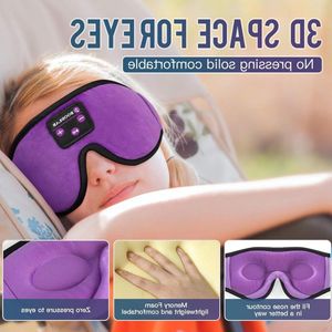 Bluetooth slaapkoptelefoon - slaapmasker met verstelbare luidsprekers voor slaapzijslapers - vliegreizen - yoga - meditatie - vakantie