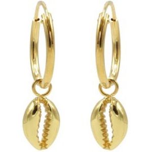 Karma symbols oorbel shell goud M2338