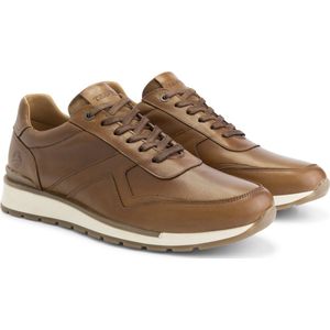 Travelin' Walgrave Heren Sneaker - Leren veterschoenen mannen - Cognac leer - Maat 48