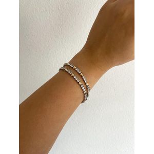 Lâhza Jewelry - Dames armband met hartjes - RVS - Armbanden - hartjes