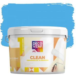 Decoverf clean muurverf middenblauw, 4L