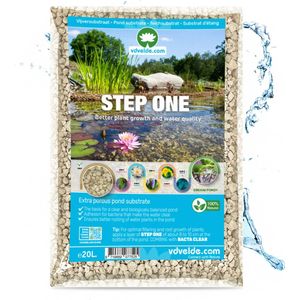vdvelde.com - Zeoliet Vijver - STEP ONE - Filtersubstraat Bodembedekking Alternatief - 20 liter - 20 L dekt 0,25 m² ↥ 10 cm - Zware kwaliteit voor de beste filtering - Extra poreus: optimale planten groei