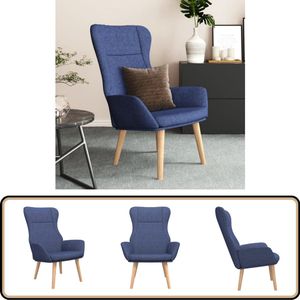 vidaXL Relaxstoel - Comfortabel & Stijlvol Blauw Relaxstoel - Fauteuils - Lounge Chair - Loungestoel - Tuinstoel