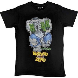 Marvel The Hulk - Ground Zero Heren T-shirt - 2XL - Zwart
